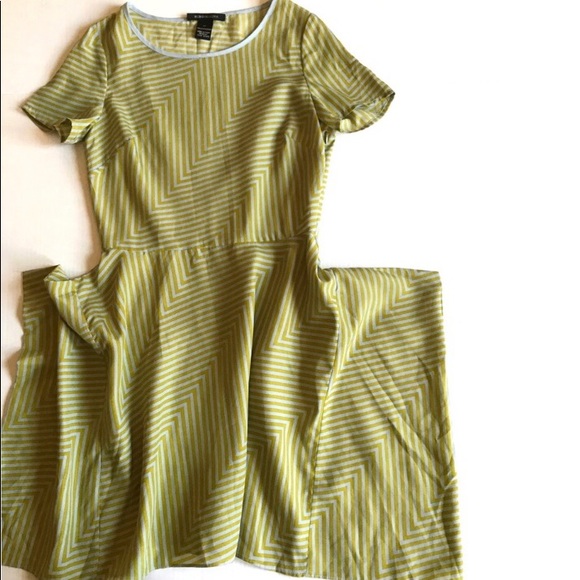 BCBGMaxAzria Asymmetrical Striped Box Skirt Dress - Picture 2 of 6